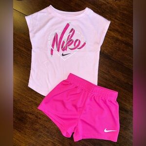 Pink toddler Nike matching set - size 4T